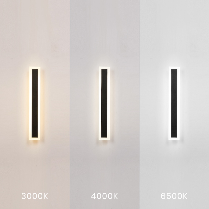 Aplică LED de exterior pentru perete WOW LED/20W/230V 3000/4000/6500K 60 cm IP54 neagră