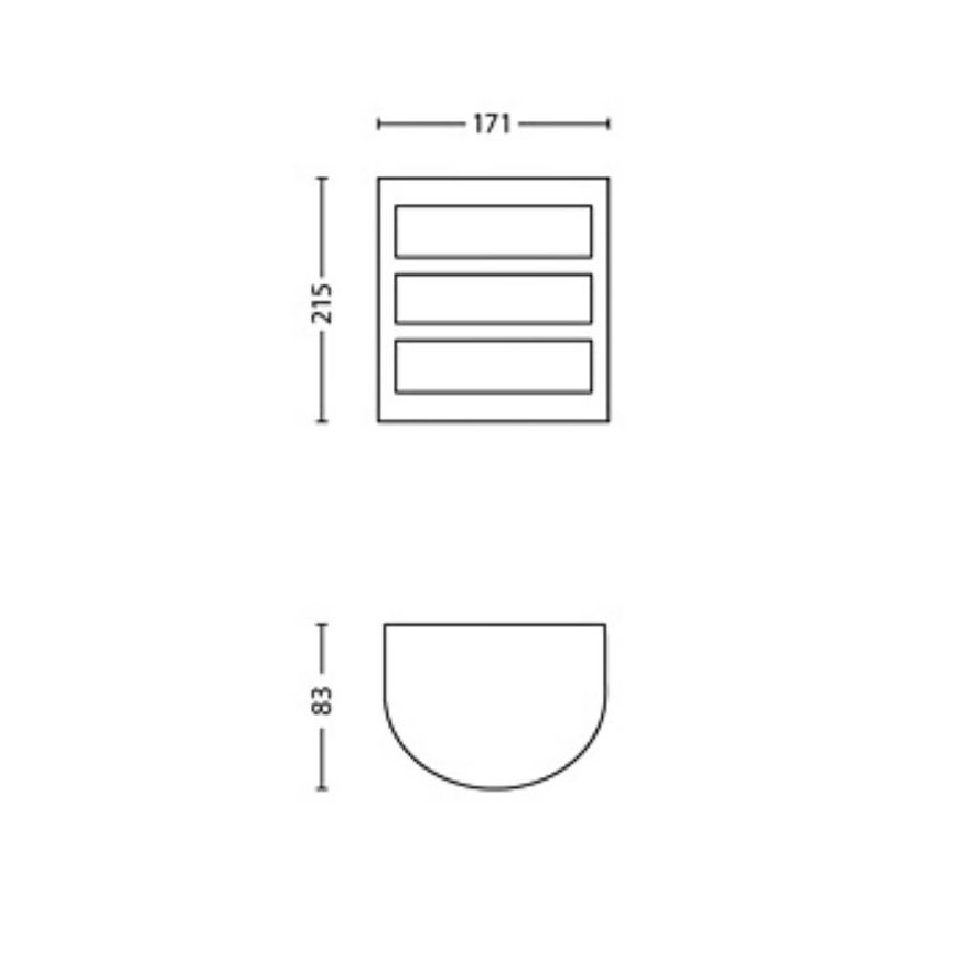 Aplică LED de exterior Philips PYTHON LED/3,8W/230V IP44