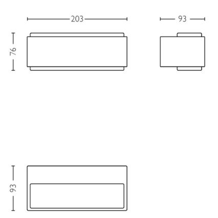 Aplică LED de exterior Philips STRATOSPHERE LED/3,8W/230V 2700K IP44