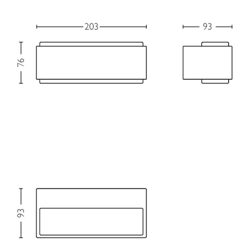 Aplică LED de exterior Philips STRATOSPHERE LED/3,8W/230V 2700K IP44