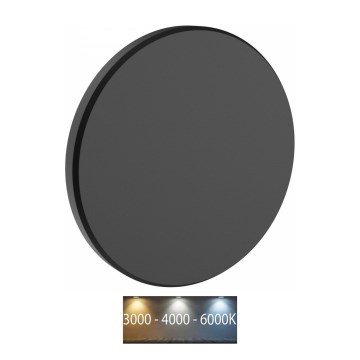 Aplică LED de exterior PIATTA LED/12W/230V 3000/4000/6000K IP44 negru