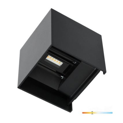 Aplică LED de exterior QUERK 2xLED/3W/230V 3000K IP54 negru