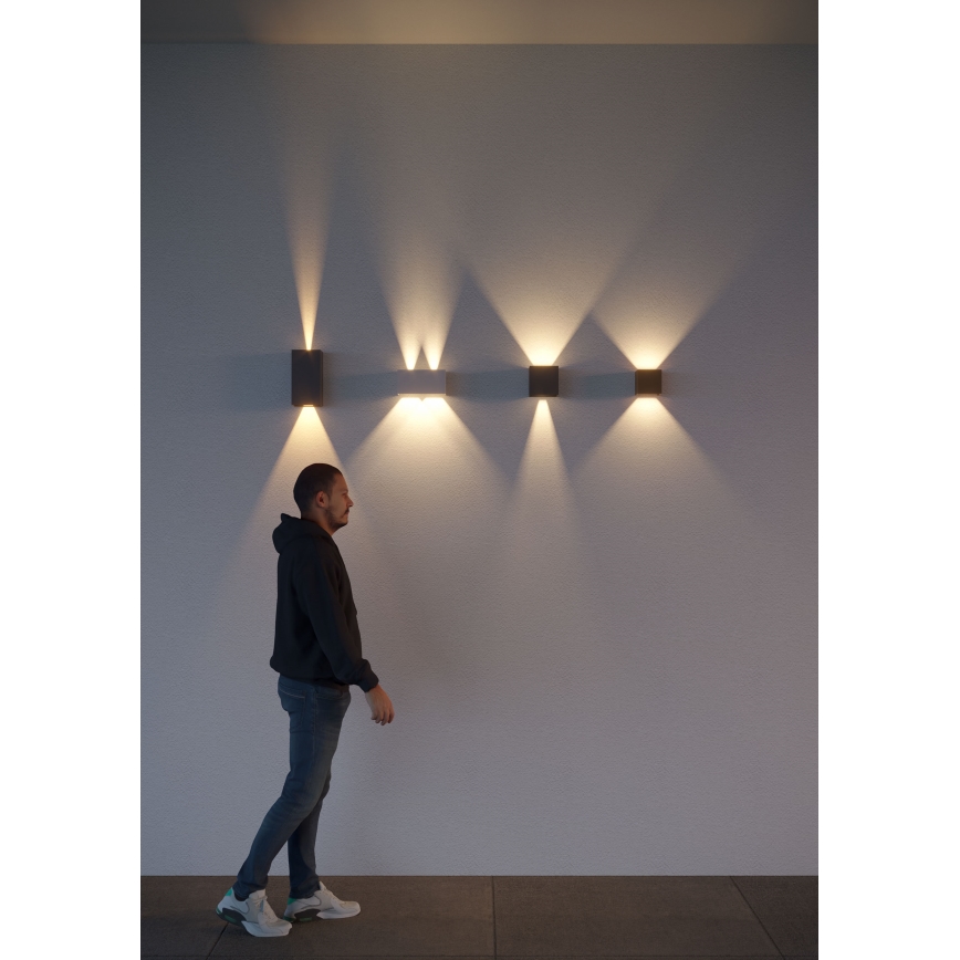 Aplică LED de exterior Redo 90176 VARY 2xLED/6W/230V 4000K IP54 antracit