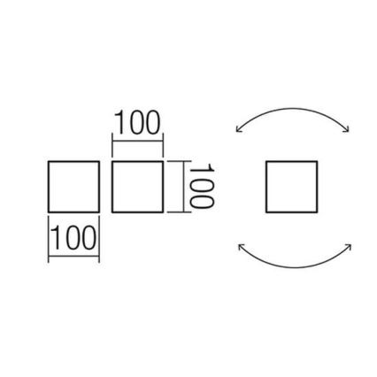 Aplică LED de exterior Redo 90176 VARY 2xLED/6W/230V 4000K IP54 antracit