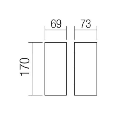 Aplică LED de exterior Redo 90635 SONNY 2xLED/5W/230V 2200/3000/4000K IP54 alb