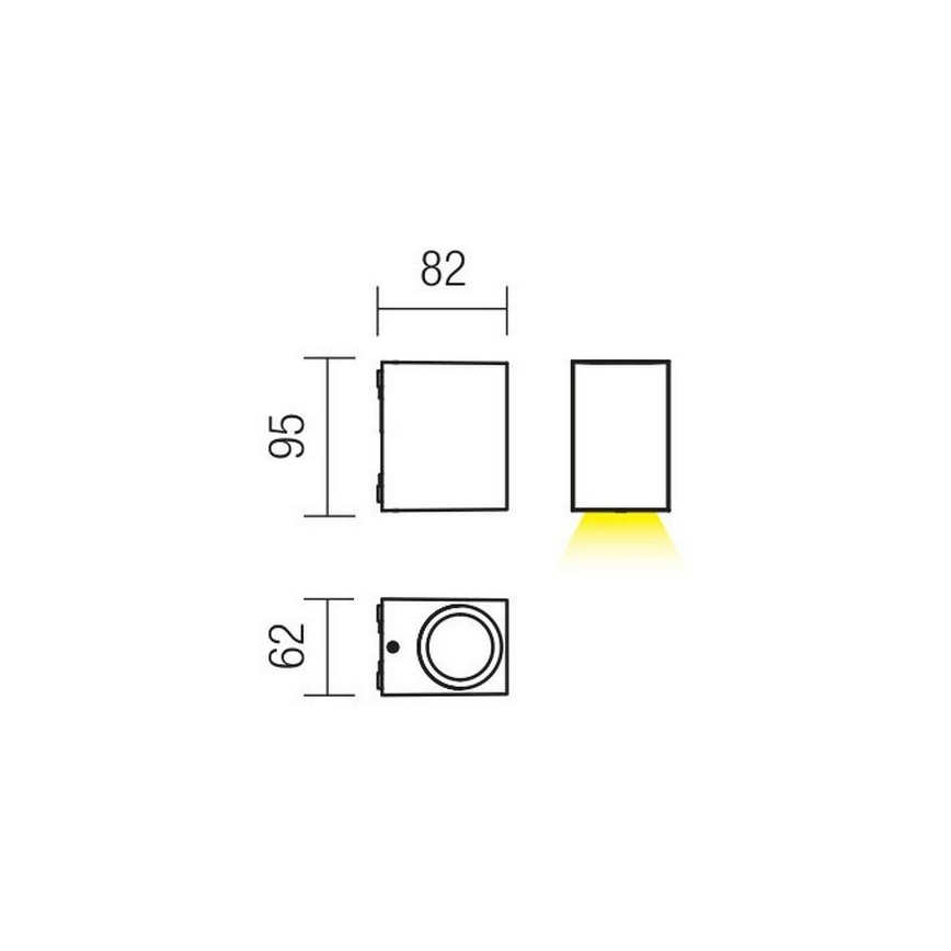 Aplică LED de exterior Redo 9907 BEAM LED/5W/230V IP54
