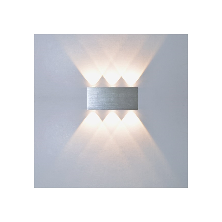 Aplică LED de exterior SILBER 6xLED/1W/230V IP54