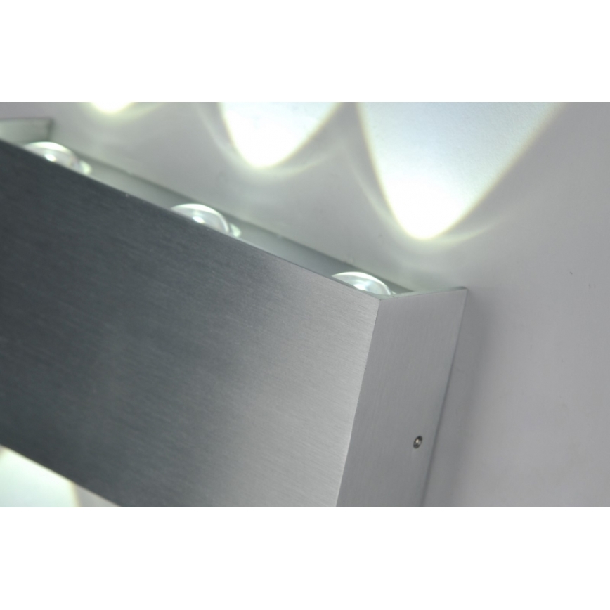 Aplică LED de exterior SILBER 6xLED/1W/230V IP54