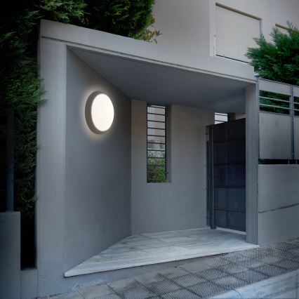 Aplică LED de exterior LED/20W/230V 4000K IP54 rotund gri