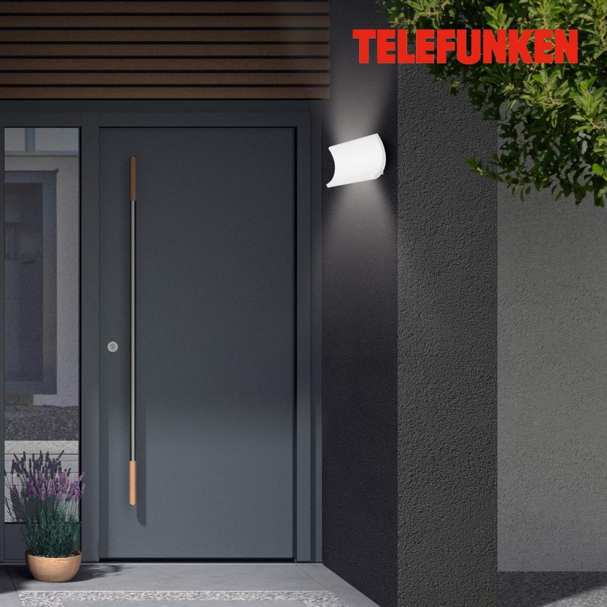 Aplică LED de exterior Telefunken 312806TF 2xLED/6W/230V IP44 alb