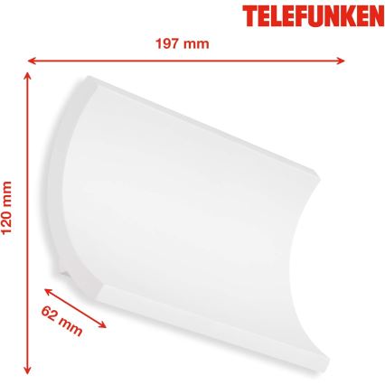 Aplică LED de exterior Telefunken 312806TF 2xLED/6W/230V IP44 alb