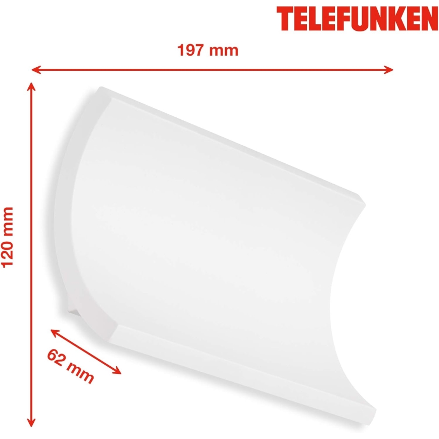 Aplică LED de exterior Telefunken 312806TF 2xLED/6W/230V IP44 alb