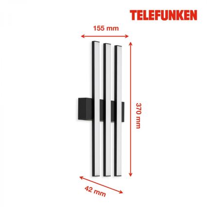 Aplică LED de exterior Telefunken 313105TF 3xLED/4W/230V IP44