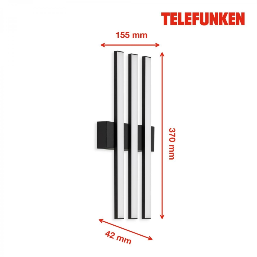 Aplică LED de exterior Telefunken 313105TF 3xLED/4W/230V IP44