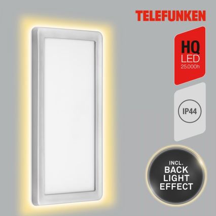Aplică LED de exterior Telefunken 313604TF LED/16W/230V IP44 argintiu