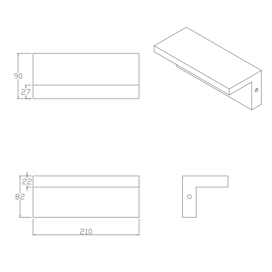 Aplică LED de exterior TESA LED/10W/230V IP54 negru