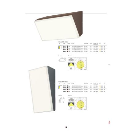 Aplică LED de exterior TOKYO LED/12W/230V 3000K IP54 maro Redo 90021