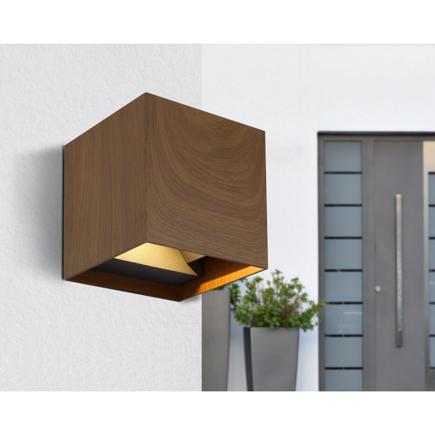 Aplică LED de exterior 2xLED/3W/230V IP44 maro Globo