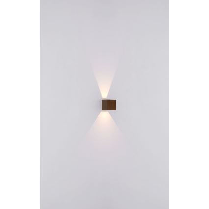 Aplică LED de exterior 2xLED/3W/230V IP44 maro Globo