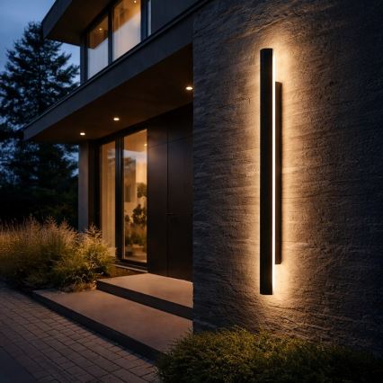 Aplică LED de exterior WOW LED/20W/230V 3000/4000/6000K 120 cm IP54 negru