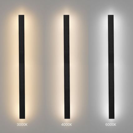 Aplică LED de exterior WOW LED/20W/230V 3000/4000/6000K 120 cm IP54 negru