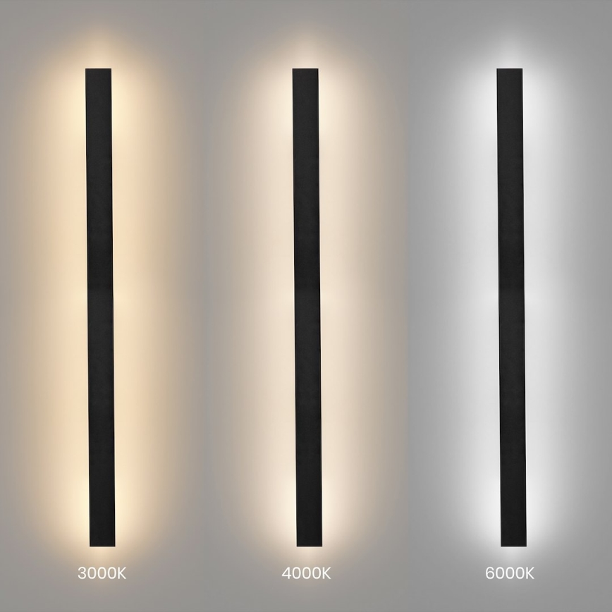 Aplică LED de exterior WOW LED/20W/230V 3000/4000/6000K 120 cm IP54 negru