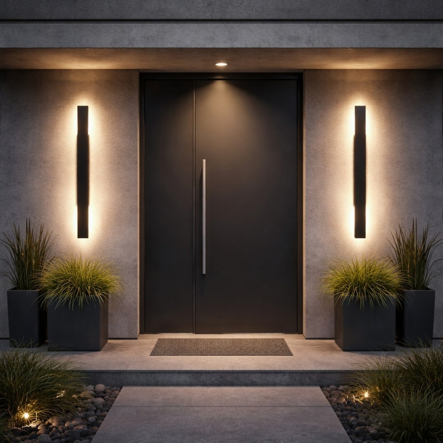 Aplica LED de exterior WOW LED/11W/230V 3000/4000/6000K 60 cm IP54 negru