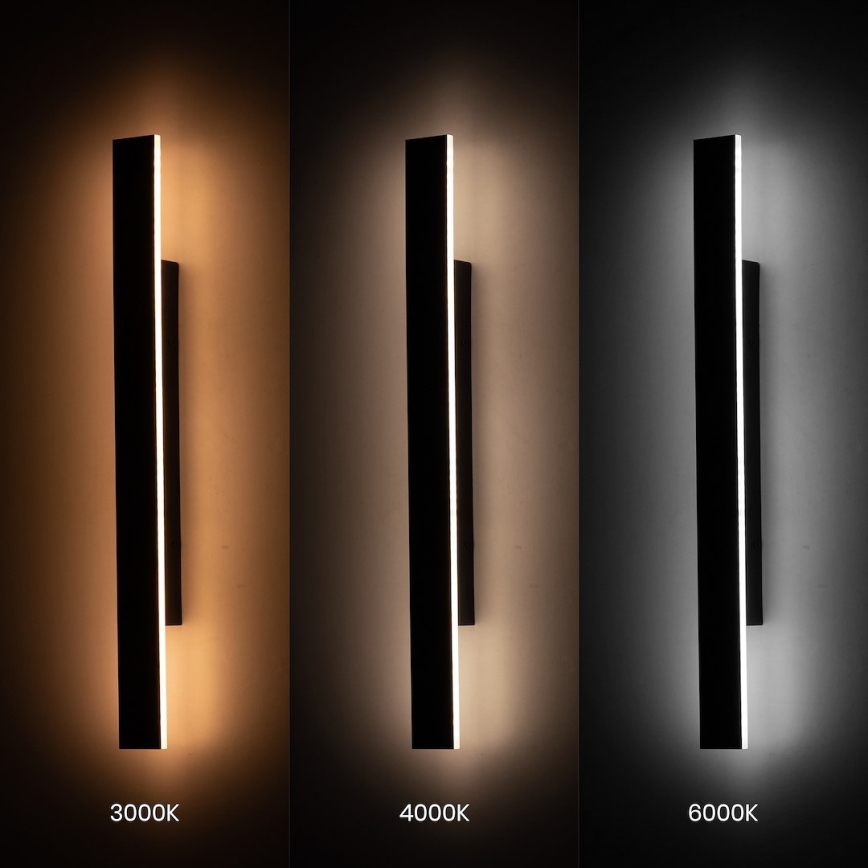 Aplica LED de exterior WOW LED/11W/230V 3000/4000/6000K 60 cm IP54 negru