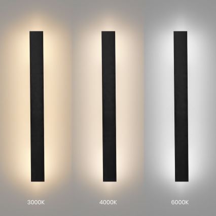 Aplica LED de exterior WOW LED/11W/230V 3000/4000/6000K 60 cm IP54 negru