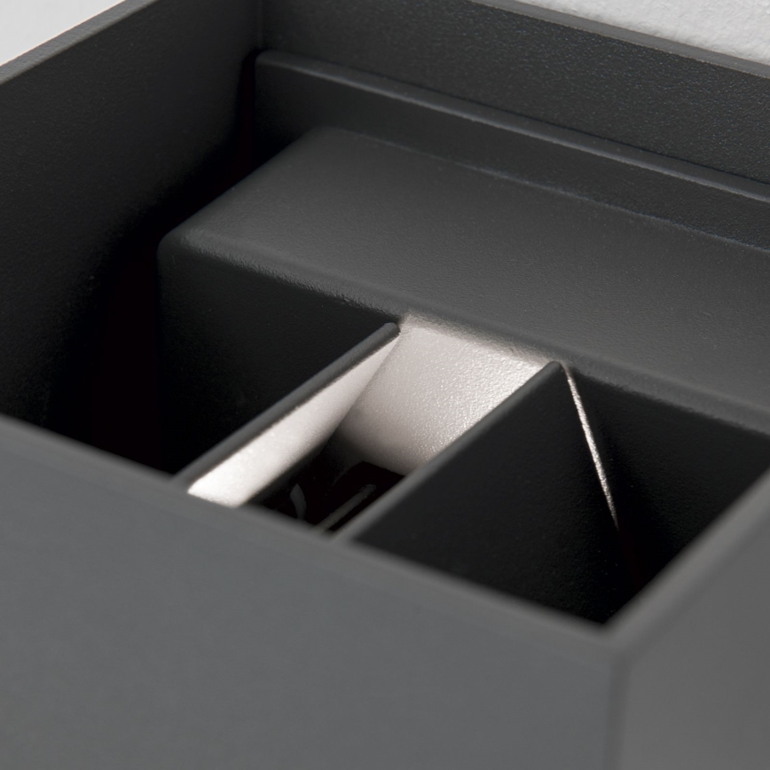 Aplică LED de exteror cu senzor de mișcare și crepuscular CUBE-S LED/13W/230V IP54 antracit