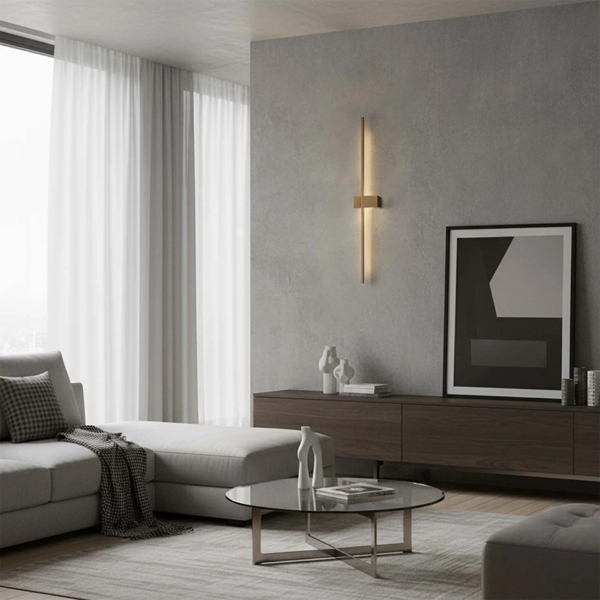 Aplica LED de perete AISHA LED/12W/230V 4000K 80 cm auriu