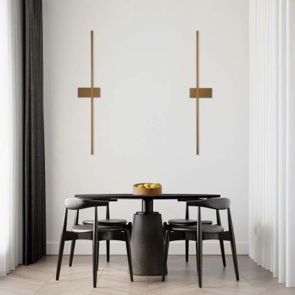 Aplica LED de perete AISHA LED/12W/230V 4000K 80 cm auriu