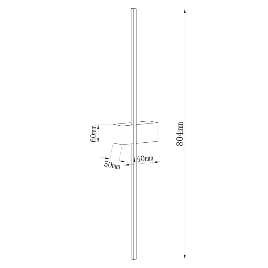 Aplica LED de perete AISHA LED/12W/230V 4000K 80 cm auriu