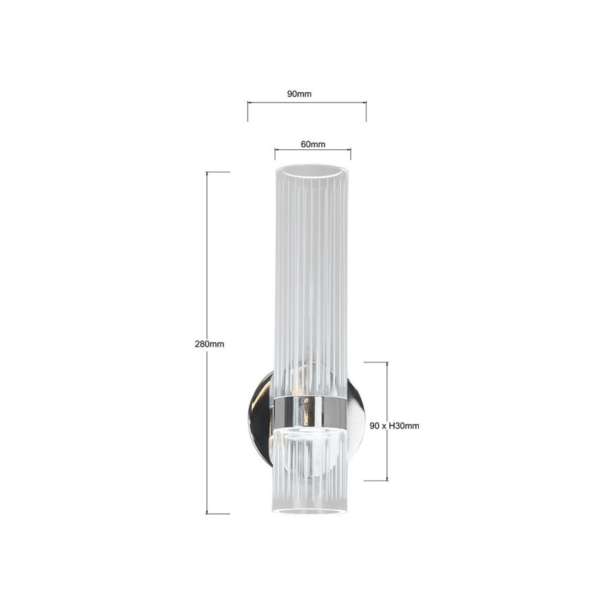 Aplica LED de perete AMBIENTE, 6W, 230V, 3000/4000/6000K, crom lucios