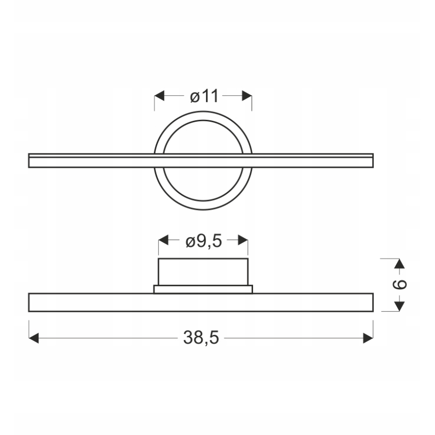 Aplica LED de perete BATUTA LED/10W/230V bej