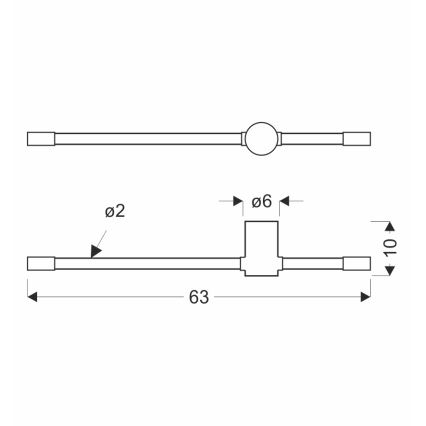 Aplica LED de perete BATUTA LED/14W/230V, auriu