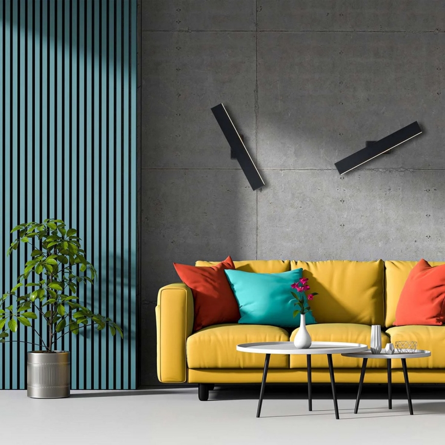 Aplica LED de perete BERNADETTA, 10 W, 230 V, 4000 K, neagră