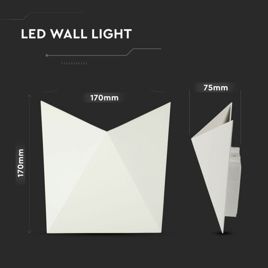 Aplica LED de perete LED/5W/230V 4000K IP65 albă