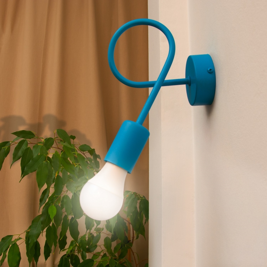 Aplica LED de perete OXFORD 1xE27/15W/230V albastră