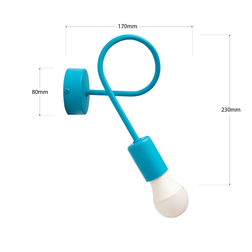 Aplica LED de perete OXFORD 1xE27/15W/230V albastră