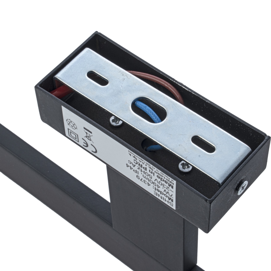 Aplica LED de perete pentru baie SHINE, 7W, 230V, 30 cm, IP44, negru