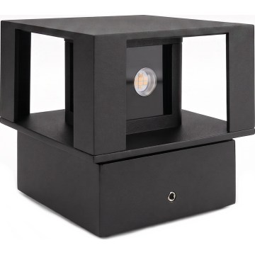 Aplică LED de perete pentru exterior, 12 W, 230 V, IP54, neagră
