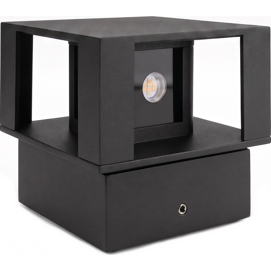 Aplică LED de perete pentru exterior, 12 W, 230 V, IP54, neagră