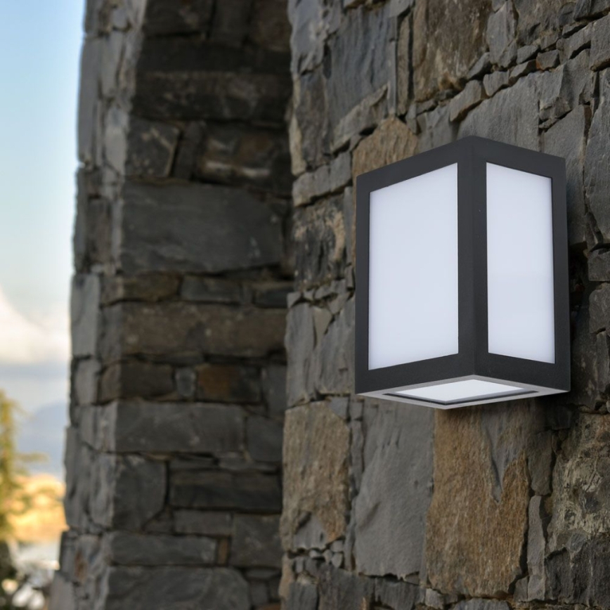 Aplica LED de perete pentru exterior, 12W, 230V, 4000K, IP65, neagră