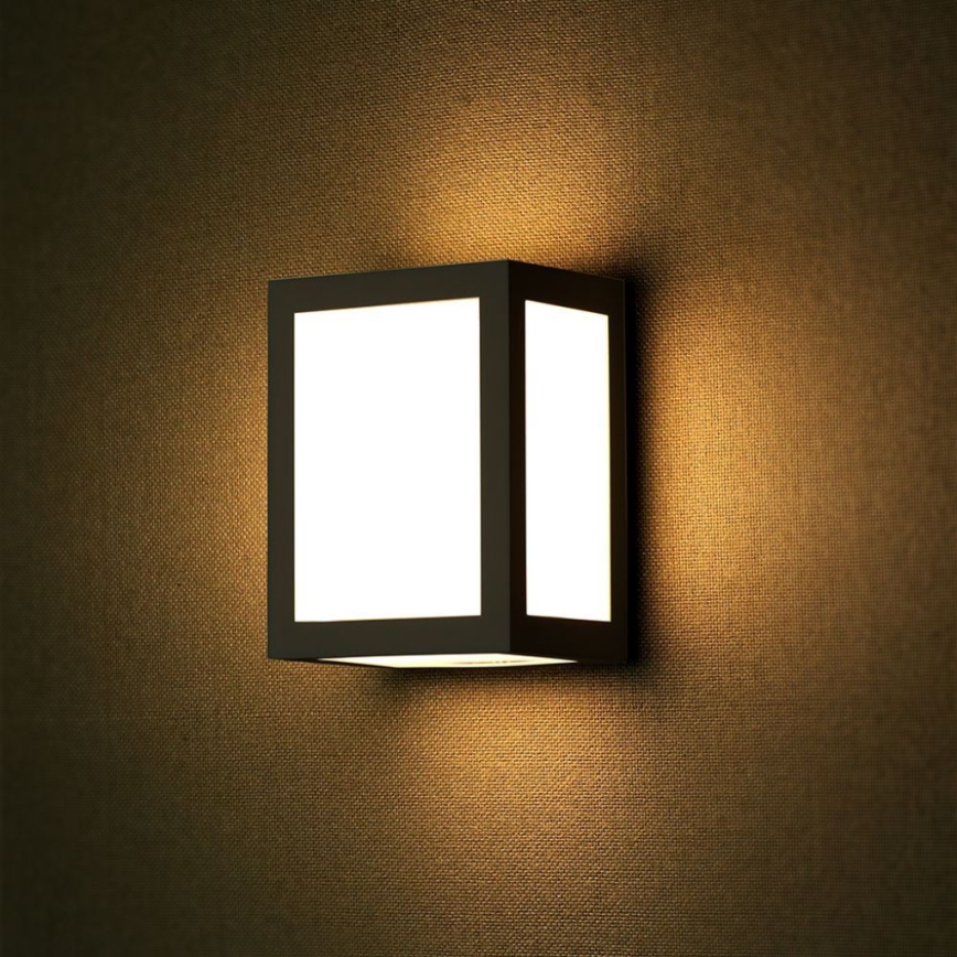 Aplica LED de perete pentru exterior, 12W, 230V, 4000K, IP65, neagră