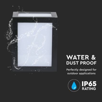 Aplica LED de perete pentru exterior, 12W, 230V, 4000K, IP65, neagră