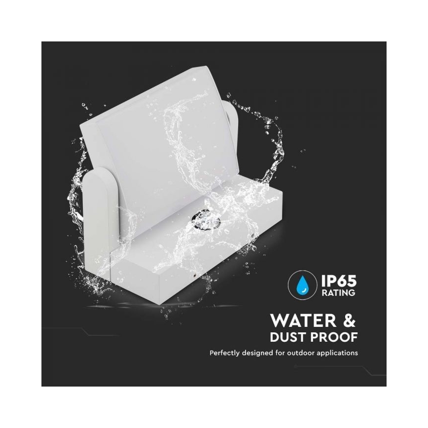 Aplica LED de perete pentru exterior cu senzor, 17W, 230V, 4000K, IP65, alb