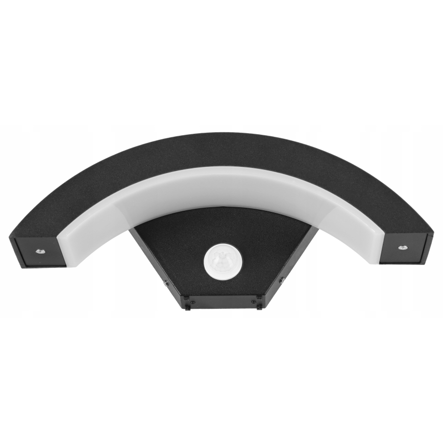 Aplică de perete LED pentru exterior cu senzor de mișcare LED/10W/230V IP54 neagră