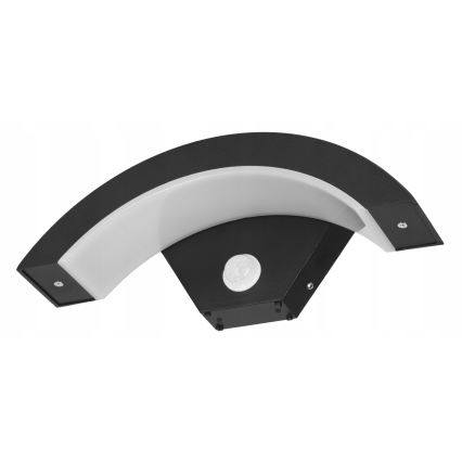 Aplică de perete LED pentru exterior cu senzor de mișcare LED/10W/230V IP54 neagră