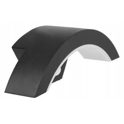 Aplică de perete LED pentru exterior cu senzor de mișcare LED/10W/230V IP54 neagră